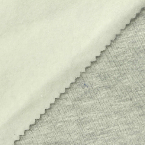 Light Grey Marl French Terry, Cotton-Poly, 260 gsm, 165 cm