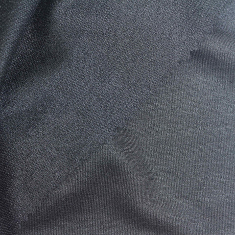 Polyester Stretch French Terry Fabric, 179 gsm, 156 cm — Grey
