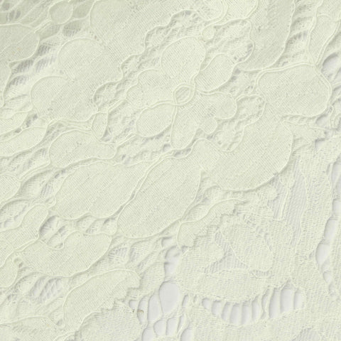Cream Floral Lace, Viscose-Nylon