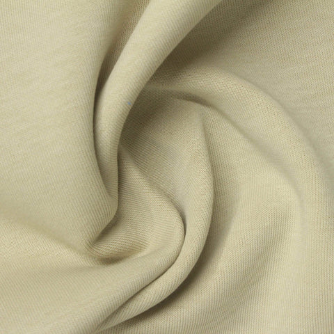 Cotton Stretch Scuba Knit Fabric, 165 gsm, 153 cm — Beige