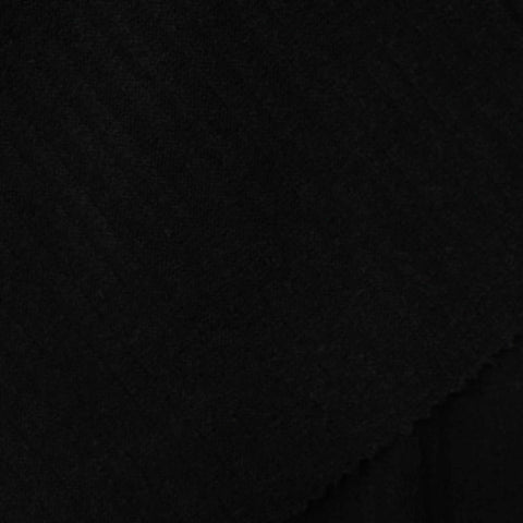 100% Polyester Chunky Knit Fabric, 325 gsm, 160 cm — Black