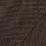 Polyester Cotton Stretch Rib Knit Fabric, 277 gsm, 135 cm — Brown — photo 1