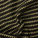 Dark Brown Stripes Chunky Knit, Polyester — photo 1