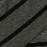 Black Horizontal-Stripe Knit, Viscose, 180 gsm — photo 1