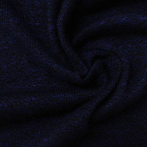 Bright Blue Marl Chunky Knit, Viscose-Poly
