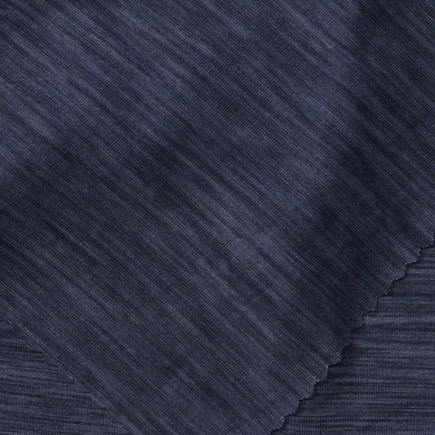 Dark Blue Heathered-Marl Jersey Knit, Polyester