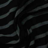 Black Horizontal-Stripe Knit, Polyester, 210 gsm — photo 1
