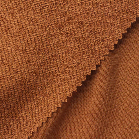 Rust Marl French Terry, Poly-Cotton