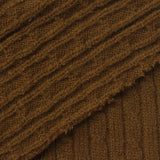 Jacquard Acrylic Polyester Blend Pointelle Knit Fabric, 350 gsm, 145 cm — Brown — photo 1
