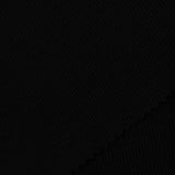 Polyester Viscose Stretch Rib Knit Fabric, 466 gsm, 125 cm — Black — photo 1