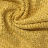 Jacquard Viscose Polyester Blend Chunky Knit Fabric, 350 gsm, 112 cm — Yellow — photo 1