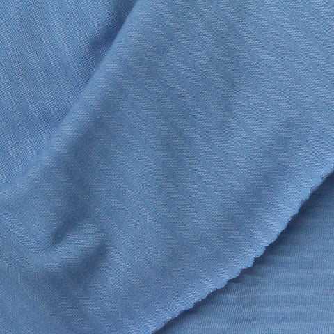 Heathered Blue Marl Jersey Knit, Cotton-Poly, 175 gsm