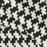 Black Houndstooth Jacquard, Poly-Viscose, 390 gsm — photo 1