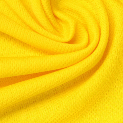 100% Polyester Birdseye Knit Fabric, 135 gsm, 160 cm — Yellow