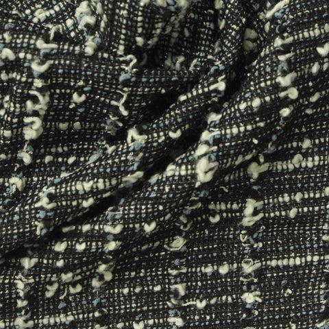 White Check Bouclé, Poly-Cotton