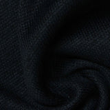 Brushed 100% Polyester Chunky Knit Fabric, 300 gsm — Black — photo 1