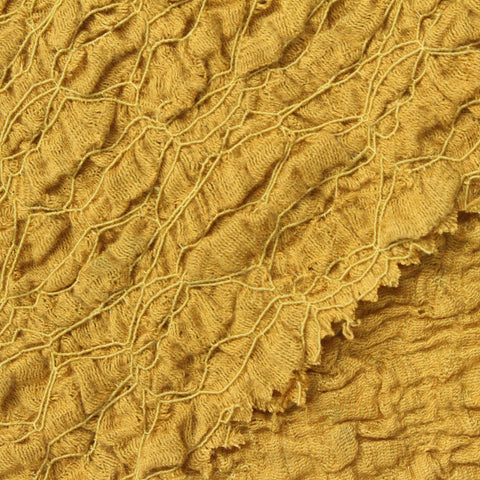 Cotton Nylon Stretch Crepe Fabric, 220 gsm, 120 cm — Yellow