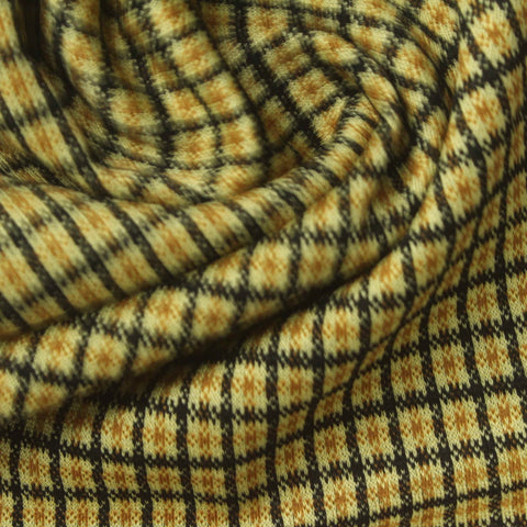 Dark Brown Grid Jacquard, Polyester
