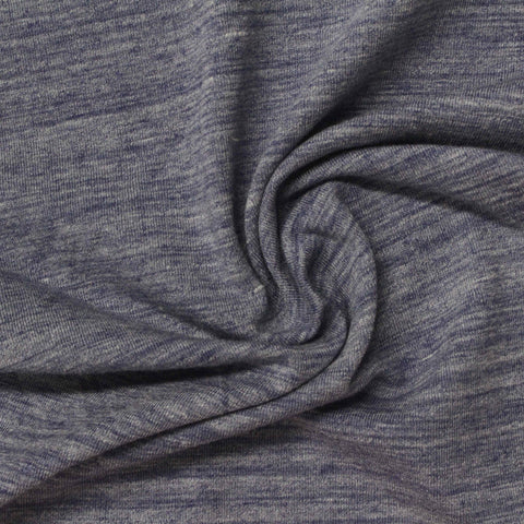Blue Marl Jersey Knit, Cotton-Modal