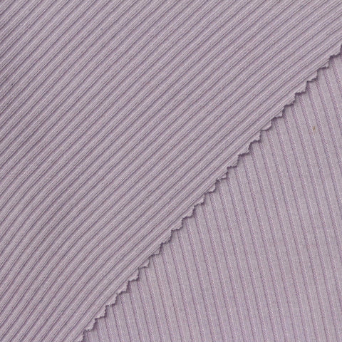 Polyester Stretch Rib Knit Fabric, 230 gsm, 150 cm — Purple