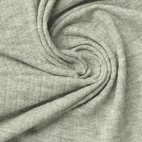 Light Grey Heather Rib Knit, Viscose