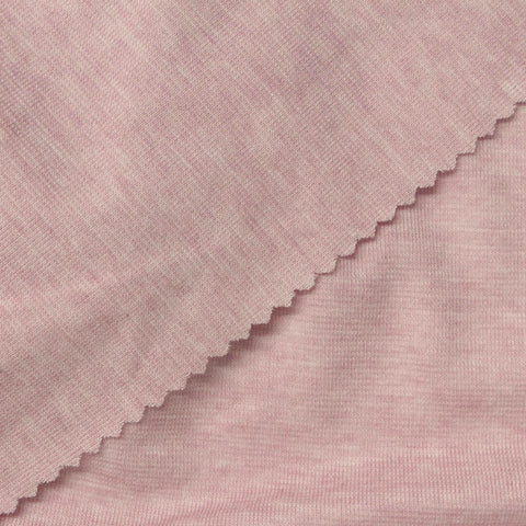 Pink Heather Rib Knit, Tencel Lyocell-Wool