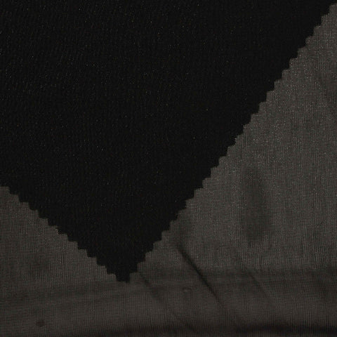 Dark Grey Marl Rib Knit, Polyester, 90 gsm