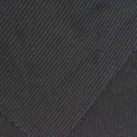 Polyester Stretch Rib Knit Fabric, 185 gsm, 185 cm — Black