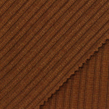 Polyester Stretch Rib Knit Fabric, 240 gsm, 160 cm — Brown — photo 1