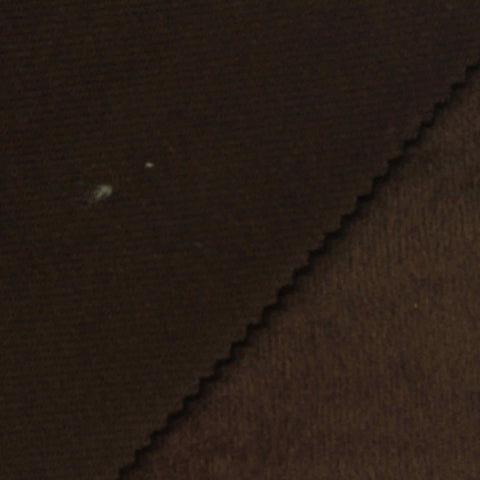 Polyester Cotton Stretch Velvet Fabric, 300 gsm, 155 cm — Brown