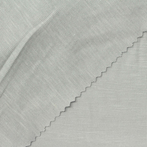 Light Grey Heather Rib Knit, Tencel Lyocell-Poly