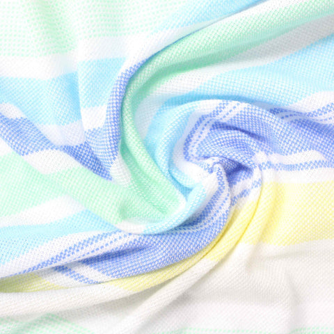 Pastel Green Horizontal-Stripe Knit, Cotton