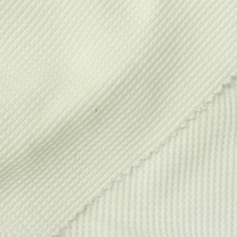 100% Cotton Waffle Knit Fabric, 200 gsm, 165 cm — White