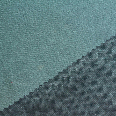 Dark Teal Marl Scuba Knit, Linen-Cotton