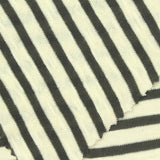 Black Horizontal-Stripe Rib Knit, Cotton-Poly, 110 gsm — photo 1