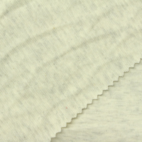Light Cream Marl Rib Knit, Cotton-Poly