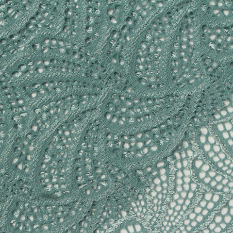 Teal Large-Shell Lace, Viscose-Nylon