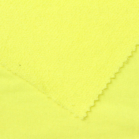 Polyester Viscose French Terry Fabric, 200 gsm, 160 cm — Yellow