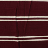 Burgundy Horizontal-Stripe Rib Knit, Viscose — photo 1