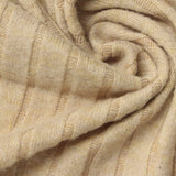 Yarn-Dyed Brushed Polyester Viscose Stretch Knit Fabric, 240 gsm, 160 cm — Khaki — photo 1
