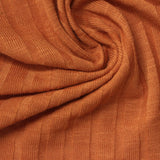 Polyester Stretch Rib Knit Fabric, 230 gsm, 165 cm — Orange — photo 1