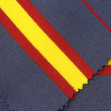 Dark Blue Horizontal-Stripe Rib Knit, Polyester, 570 gsm — photo 1