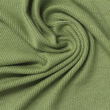 Viscose Stretch Rib Knit Fabric, 263 gsm, 125 cm — Green — photo 1
