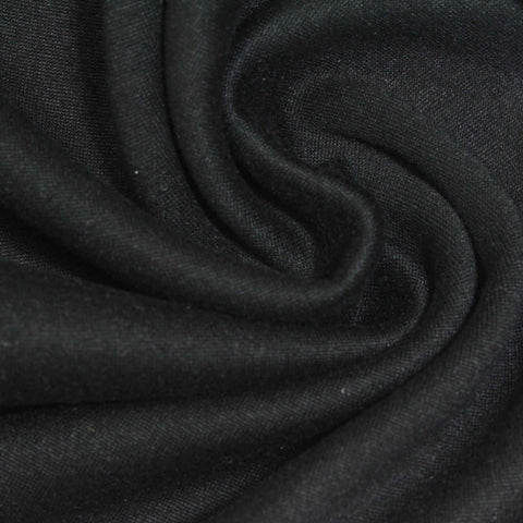 100% Polyester Fleece Fabric, 275 gsm, 165 cm — Black