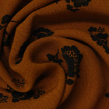Black Floral Woven, Polyester — photo 1