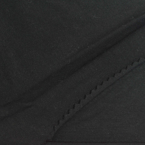Modal Stretch Jersey Knit Fabric, 190 gsm, 148 cm — Black