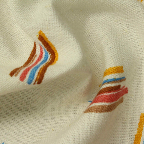 Yellow Brushstrokes Woven, Viscose-Linen
