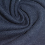 Brushed Cotton Polyester French Terry Fabric, 320 gsm, 165 cm — Navy — photo 1