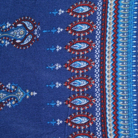 100% Viscose Crepe Fabric, 130 gsm, 128 cm — Navy