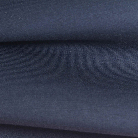 Polyester Viscose Stretch Scuba Knit Fabric, 360 gsm — Navy
